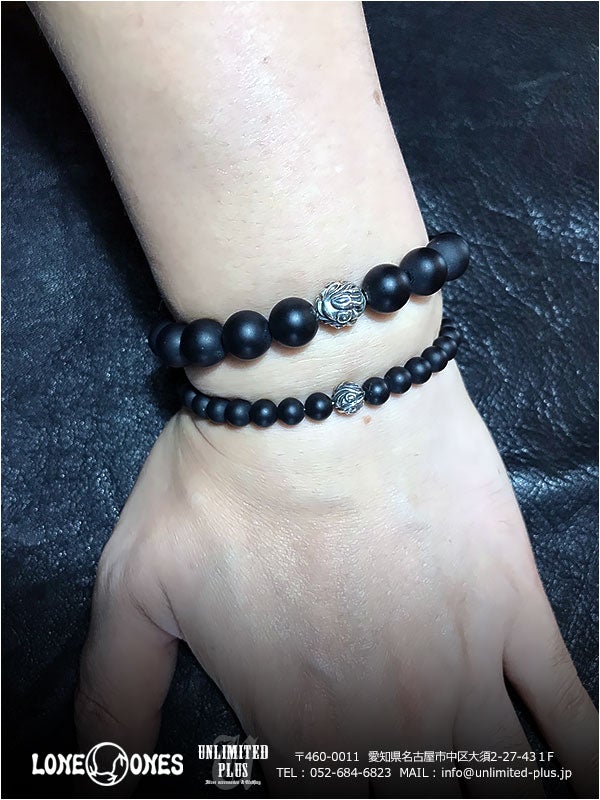 ロンワンズ/LONE ONES ブレスレット エンボスド ネスト マットオニキス