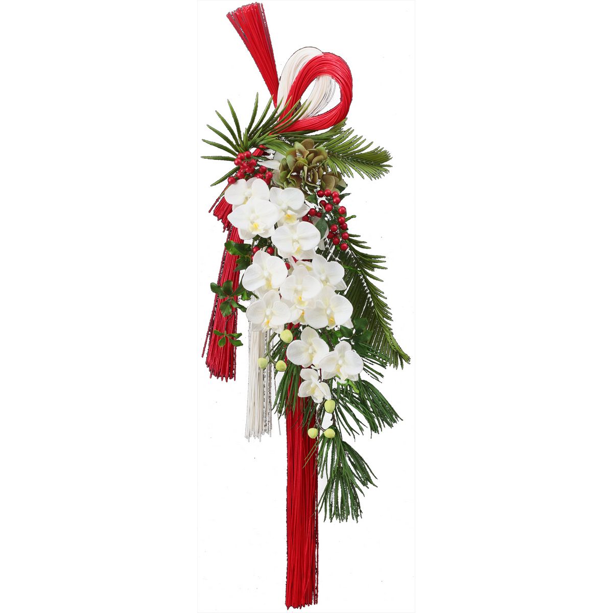 直送】【造花】YDM/胡蝶蘭 しめ縄/NAATW-022 ※返品・代引・キャンセル