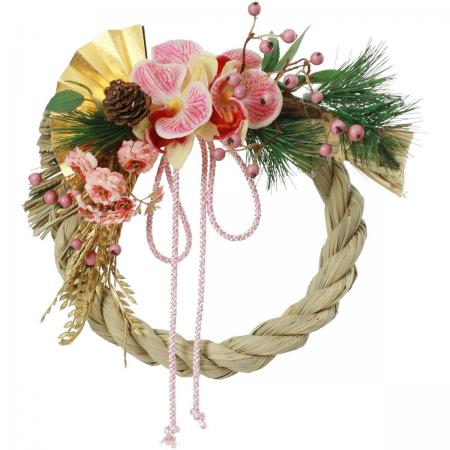 造花】YDM/胡蝶蘭しめ縄アレンジ/NAATW-001 - 花材通販はなどんやアソシエ