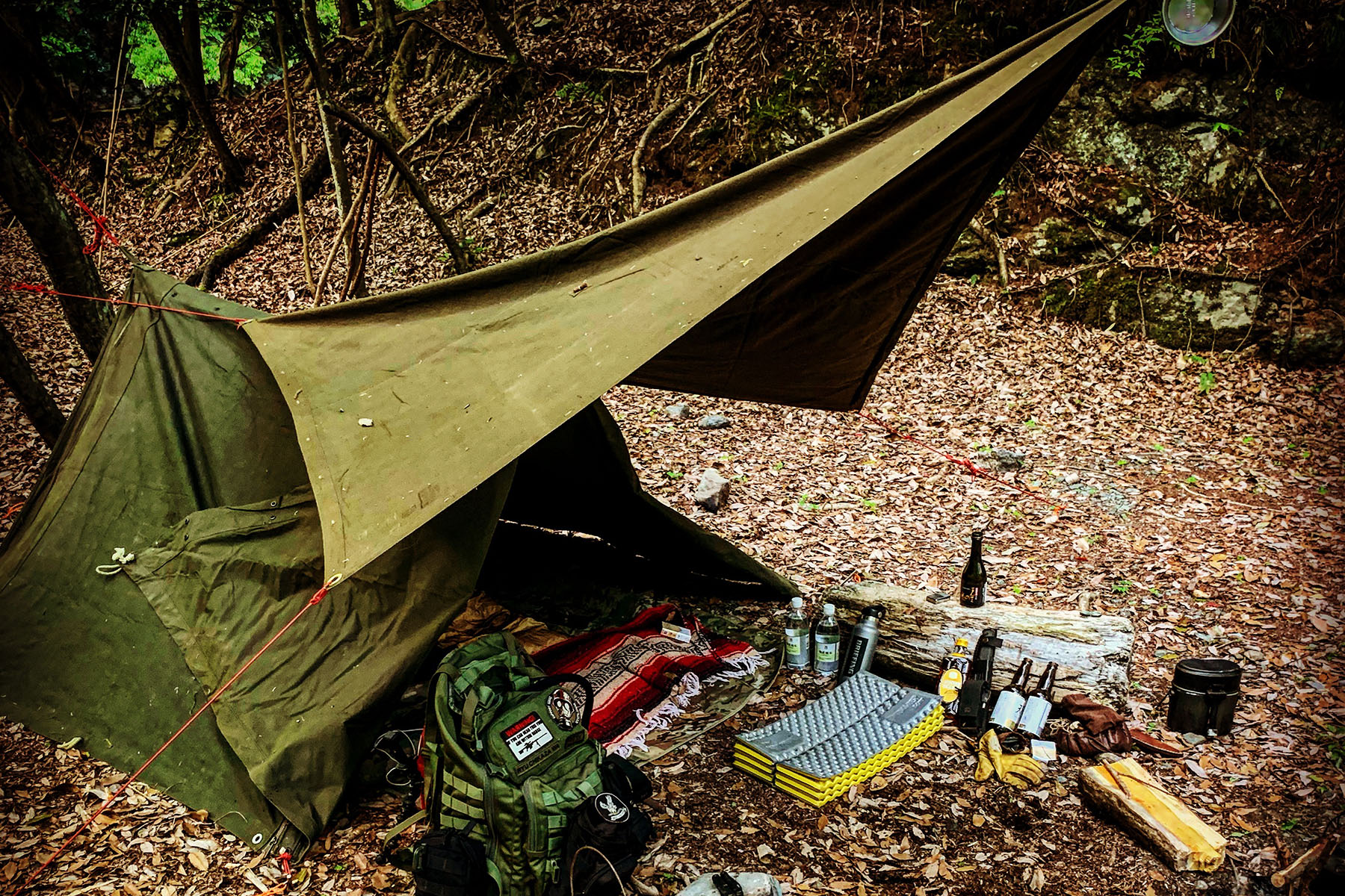 希少 62〜64年 USARMY US パップテント 軍幕 生地 アメリカ軍 希少 62