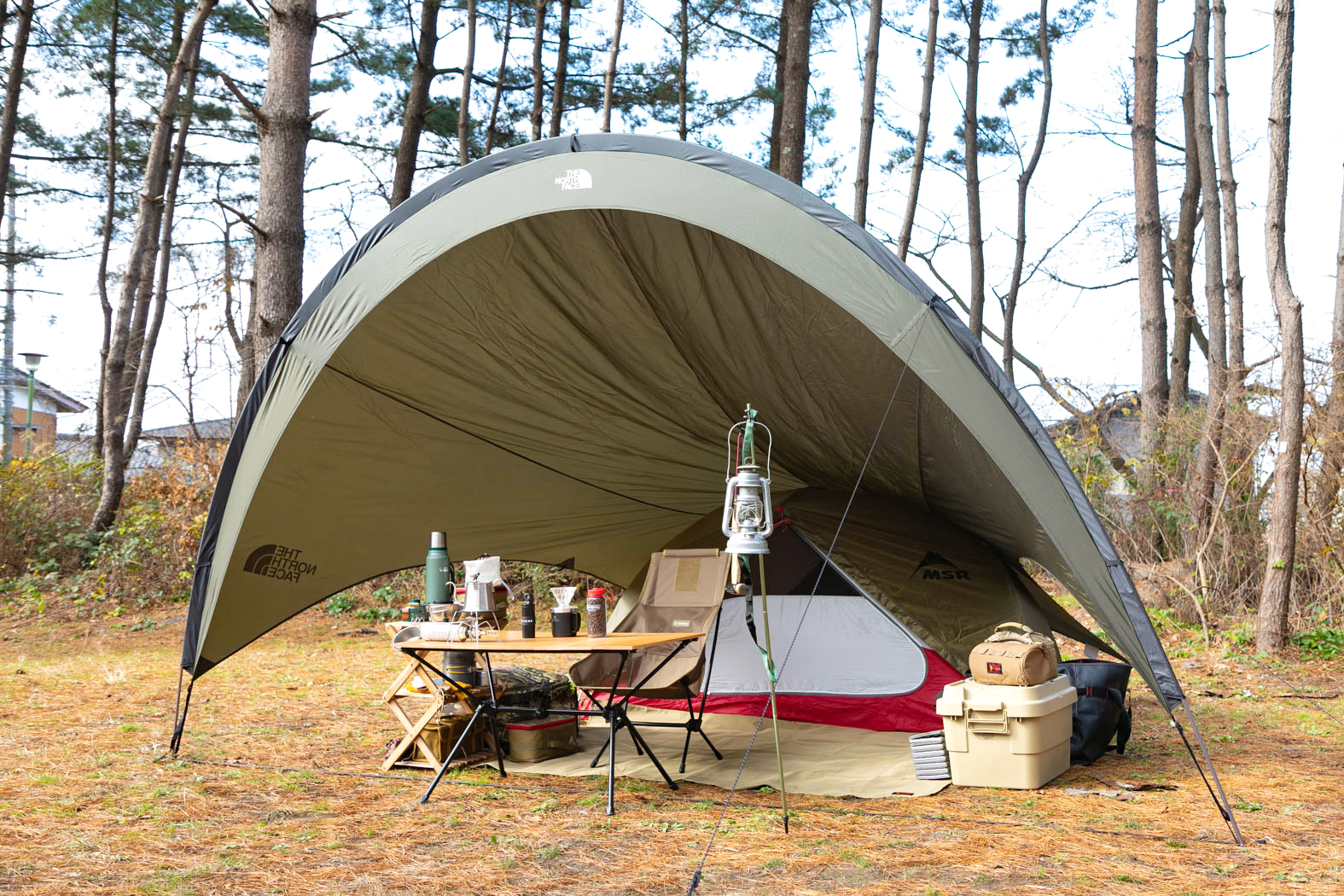 ザ・ノース・フェイスのドーム型シェードでソロキャンプ基地を簡単構築