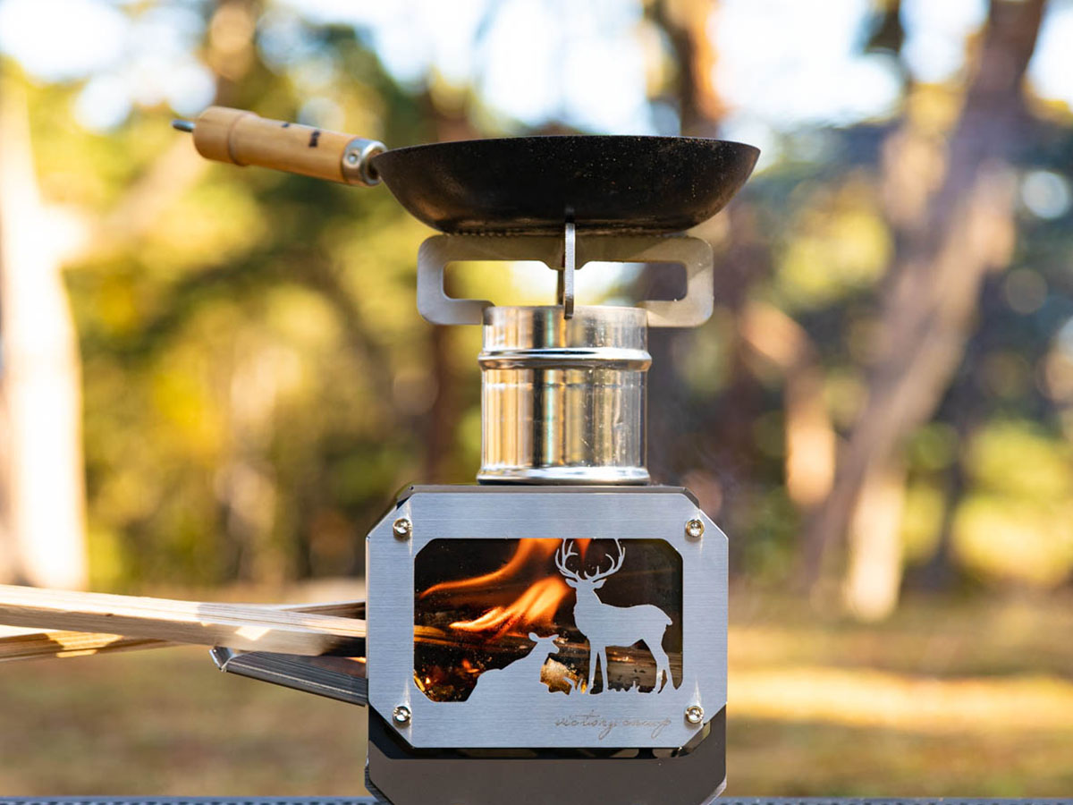 調理もできるVictory Campのロケットストーブは小さくて愛おしさ満点