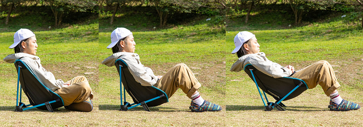 ヘリノックスの新作「フェスティバルチェア」は焚き火も夜空も両対応