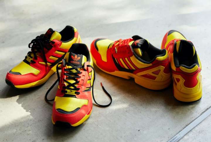 インパクト大！ビビッドなイエローとレッドが織り成す「adidas ZX 8000