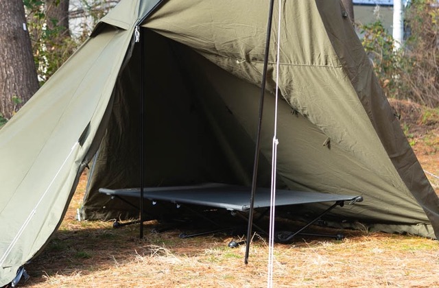 追加パーツなしで高さを変えられるogawaのコットが快適すぎる