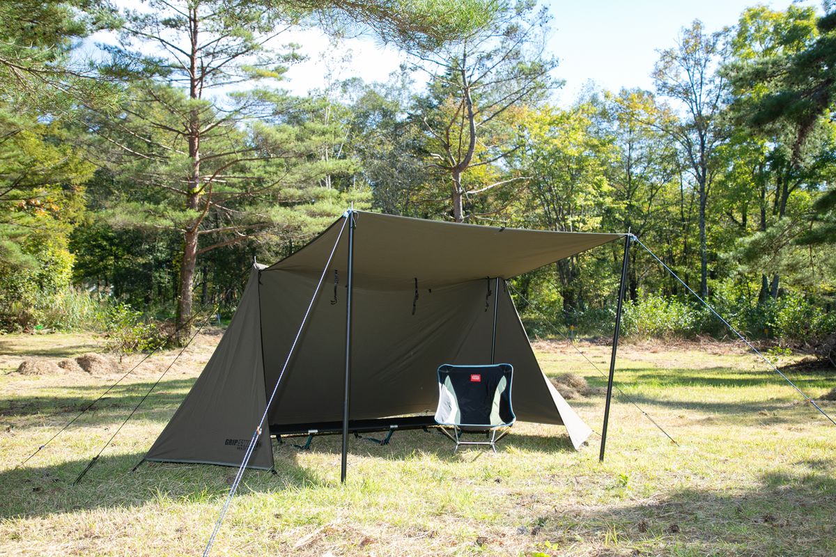 グリップスワニーの男前がすぎるコットンテント。張ってわかった魅力と