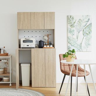 ゴミ箱上収納にぴったりな食器棚[幅90] | 【公式】LOWYA(ロウヤ) 家具