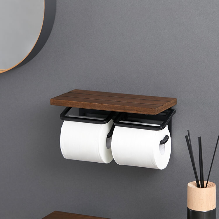 トイレットペーパーホルダー(ヴィンテージブラウン×ブラック