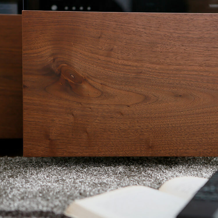 ローテレビ台(ウォルナット/オーク)50型対応で調湿機能素材使用