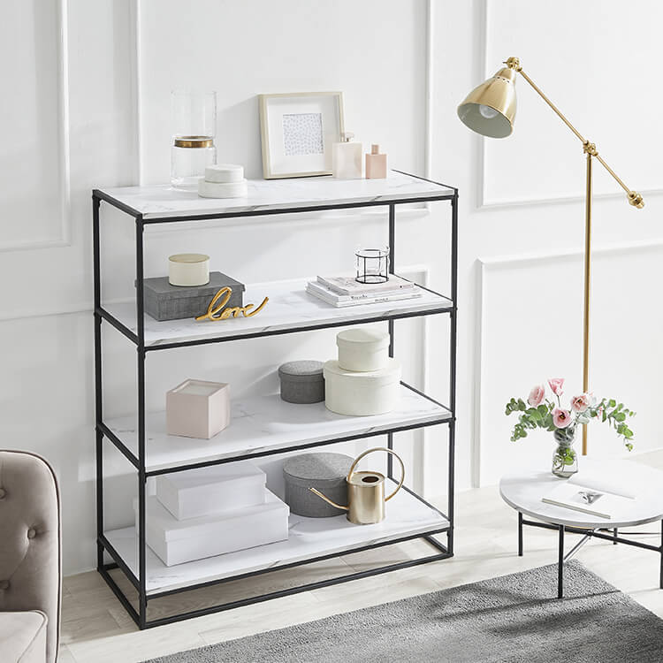 大理石柄 スチール ラック 選べる3段4段 | 【公式】LOWYA(ロウヤ) 家具