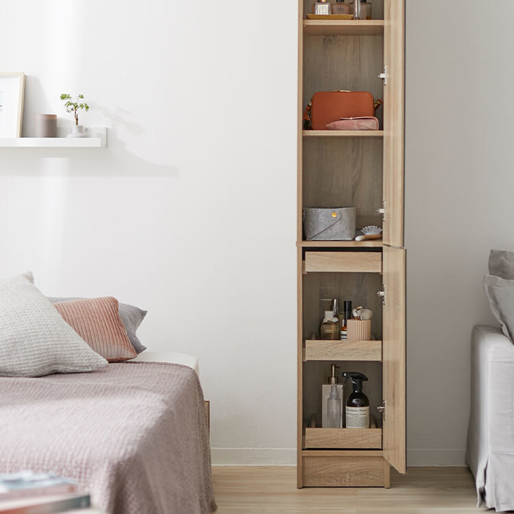 全身鏡付き 隙間収納 ドレッサー [幅29.5] | 【公式】LOWYA(ロウヤ