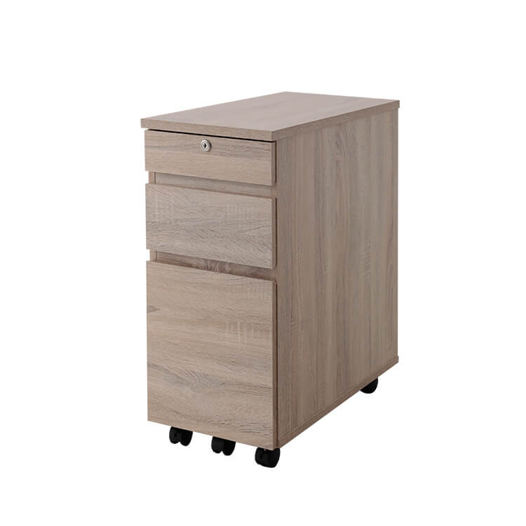 木製デスクワゴン(ウォルナット/オーク)3段収納チェスト | 【公式