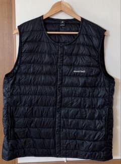 希少 美品 mont-bell モンベル スペリオダウンラウンドネックベスト L