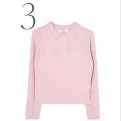 Herlipto Pique Polo Knit Top pink ニット ポロ - メルカリ