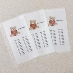 バインダー貯金 リフィル くま saving challenge 韓国 - メルカリ