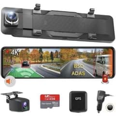 AC309 ドライブレコーダー ミラー型 4K BSD運転補助 800万画素 - メルカリ