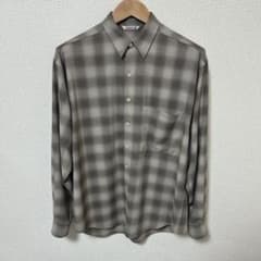 AURALEE エクスクルーシブ ウール ジョージェット チェック シャツ 3