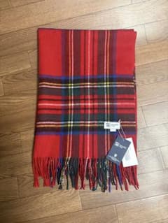 大判ジョンストンズ カシミヤ 100%マフラー ストール ロイヤル