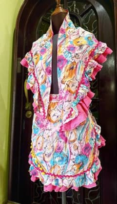 フラメンコ カラフル ジージョ＆エプロン セット ／一点もの／舞台