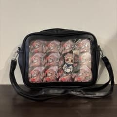 ☆*☆様 呪術廻戦 両面宿儺 痛バ 黒 ショルダーバッグ 缶バッジ12個