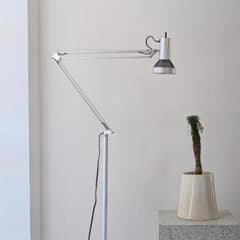 ビンテージ 無印 90年代 スチールメッシュ×アルミ スタンドライト 照明