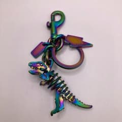 極美品 COACHコーチ レキシー虹色恐竜レインボー キーホルダー