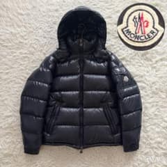 モンクレール マヤ 2way ダウンジャケット ネイビー ワッペン L相当