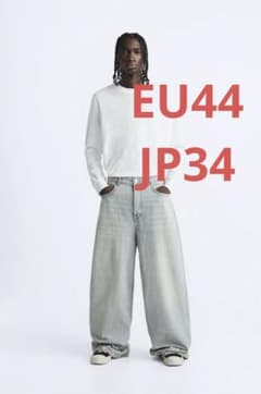 ZARAザラ オーバーダイ BAGGY バギーデニムパンツ EU44 JP34 - メルカリ