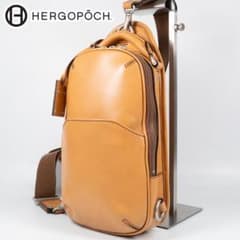 美品✨ エルゴポック HERGOPOCH ボディバッグ レザー キャメル - メルカリ