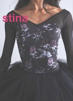 スティナ 新作 バレエレオタード S 花柄長袖 エスプレッソstina - メルカリ