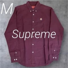 希少 SUPREME クラウンロゴ オックスフォード ボルドー Mサイズ AW