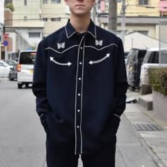 Needles ウエスタンシャツ カウボーイジャケット ネイビー Mサイズ