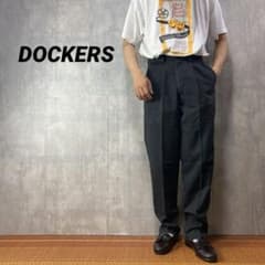 00s DOCKERS ドッカーズツータックチノスラックス チノパンW30 古着