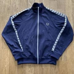 希少・ポルトガル製】フレッドペリー トラックジャケット 紺 M サイド