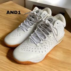 未使用 AND1 Warrior CZ ホワイト バスケットシューズ 26cm - メルカリ