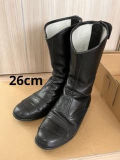 バイク用レザーロングブーツ 黒 Buggy 26cm 牛革 - メルカリ