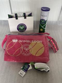 新品】Wimbledon公式プレイヤーズタオル 小銭入れ ボール 紙袋セット