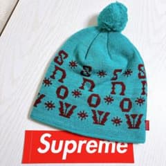 Supreme シュプリーム ニット帽 ビーニー ポンポン エメラルドグリーン