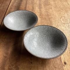 たく様専用です。新品美濃焼 光沢かいらぎ黒渕 浅鉢丼・ミニカレー皿10