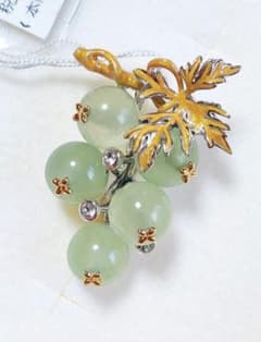 未使用品 碌山 葡萄 サーペンティン ホワイトトパーズ シルバー