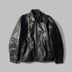 00s 名作 GAP カウレザージャケット ブラック - メルカリ