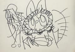 ラブブ Labubu drawingサイン入り - メルカリ