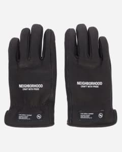 NEIGHBORHOOD Leather Boa Gloves Black - メルカリ