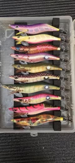 クリックス × スクイッドマニア コラボエギ8本＋オマケ2本ケース付