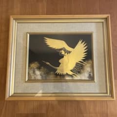 最終価格]彫漆 漆芸 二羽鶴 大門玉山作 額 - メルカリ