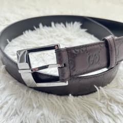 ノブさん専用 GUCCI 146413 シマ レザーベルト GG柄 型押し - メルカリ