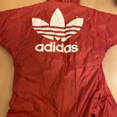 90年代 ヴィンテージadidas レッド ベンチコート L ロング丈 赤 - メルカリ
