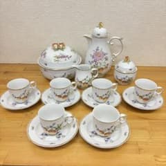 HOLLOHAZA ホロハーザ ハンガリー カップ&ソーサー ポット 計16点