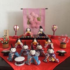限定値下げ‼️ひな人形 10人揃い 47幅 ちりめん 雛人形 京都製