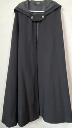 MIHOMATSUDA フード付きロングマント 黒 110cm - メルカリ